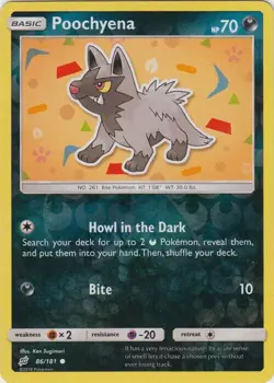 Pokemon - SM9 - Team Up - Poochyena 86/181 - Reverse Holo - NM/M - Image 1