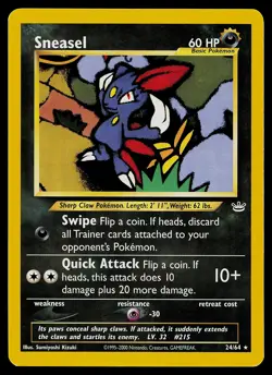 Pokemon Card - Sneasel Neo Revelation 24/64 Rare - Image 1
