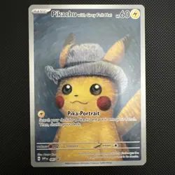 2023 Pokemon X Van Gogh Pikachu With Grey Felt Hat Black Star Promo #085 - Image 1