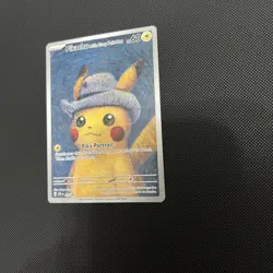2023 Pokemon X Van Gogh Pikachu With Grey Felt Hat Black Star Promo #085 - Image 3