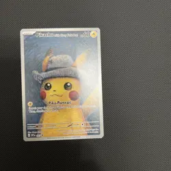 2023 Pokemon X Van Gogh Pikachu With Grey Felt Hat Black Star Promo #085 - Image 4
