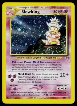 Pokemon Card - Slowking Neo Genesis 14/111 Holo Rare SWIRL - Image 1