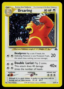 Pokemon Card - Ursaring Neo Discovery 15/75 Holo Rare - Image 1