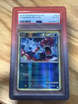 2010 POKEMON HEARTGOLD & SOULSILVER GYARADOS #123 REVERSE PSA 6 With Guard - Image 1