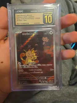 CGC Pristine 10 Team Rocket's Meowth 109/098 Glory of the Rocket Gang Japanese - Image 1