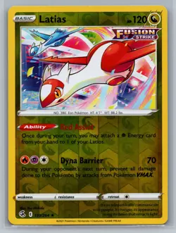 Latias SWSH08: Fusion Strike #193/264 Rare,Reverse Holo Pokemon Card - Image 1
