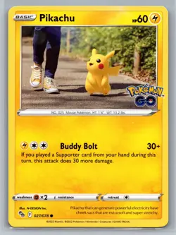 Pikachu (27) Pokemon GO #027/078 Common Pokemon Card - Image 1