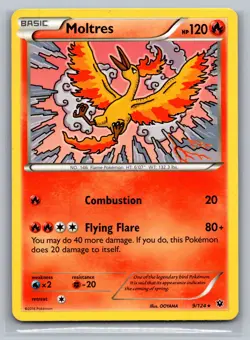 Moltres XY - Fates Collide #9/124 Rare Pokemon Card - Image 1