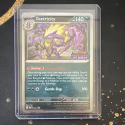 Pokemon TCG Toxtricity 017 Me: Mega Evolution Promo Prerelease Staff Holo EN - Image 1