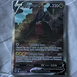 Pokemon TCG Regidrago V 184/195 Silver Tempest Ultra Rare Holo Full Art 220 - Image 1