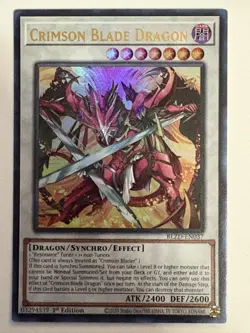 YUGIOH- Crimson Blade Dragon - BLZD-EN037 - Ultra Rare - 1st Edition - Image 1