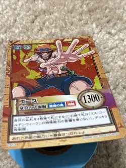 One Piece Ace Carddass Hyper Battle TCG C513 Holo Foil Card 2001 Japan Vintage - Image 4