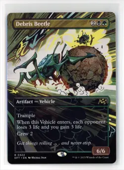 MtG DFT Debris Beetle #322 Borderless Non - Foil - Image 1