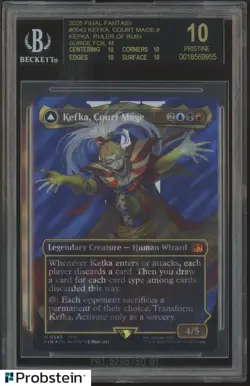 2025 MTG Final Fantasy Brdrls Surge Foil 543 Kefka Surge Foil BGS 10 BLACK LABEL - Image 1