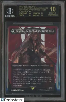 2025 MTG Final Fantasy Borderless Surge Foil #0527 Sephiroth BGS 10 BLACK LABEL - Image 1