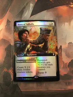 MTG Horn of Valhalla FOIL Extended Art Battle for Baldur's Gate CLB 555 Rare NM - Image 1
