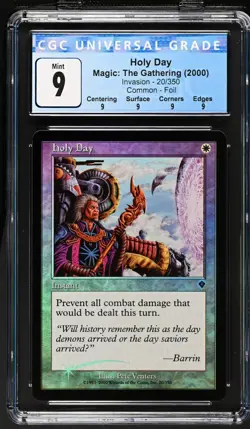 HOLY DAY Invasion Foil C CGC 9 Q MTG [Nostalgium] - Image 1