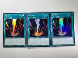 3 x Raigeki RA05-EN110 Super Rare 1st Edition YuGiOh Playset NM - Image 1