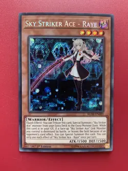 Yugioh Sky Striker Ace - Raye BLHR-EN089 - 1st Edition - Secret Rare - NM - Image 1