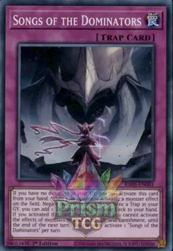 1st ed Songs of the Dominators super rare RA05-EN081 Yugioh - Image 1