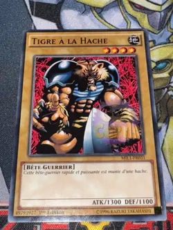 CARTE Yu Gi Oh TIGRE A LA HACHE MIL1-FR031 1ere edition - Image 1
