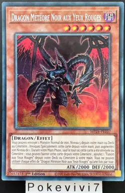 Carte YU-GI-OH! DRAGON METEORE NOIR AUX YEUX ROUGES MP24-FR107 Secret Rare NEUF - Image 1