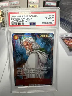 2024 One Piece OP08 EN Silvers Rayleigh Alternate Art PSA 10 - Image 1
