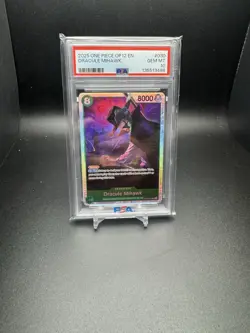 2025 ONE PIECE OP12-LEGACY OF THE MASTER #030 DRACULE MIHAWK PSA 10 - Image 1