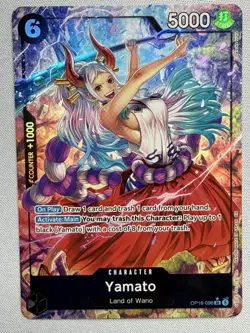One Piece Bandai Yamato Alternate Art Foil SR Character OP16-098 English - Image 1