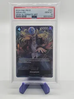 One Piece Absalom OP06-081 Wings of the Captain Alternate Art PSA 10 - Image 1