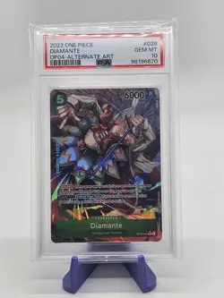 2023 ONE PIECE KINGDOMS OF INTRIGUE DIAMANTE ALTERNATE ART OP04-028 PSA 10 - Image 1