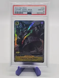 2023 One Piece OP04 Capone "Gang" Bege Alternate Art #100 RARE PSA 10 GEM - Image 1