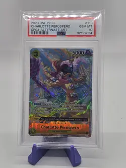 2023 One Piece Pillars Of Strength Charlotte Perospero #113 Alt Art PSA 10 - Image 1