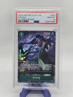 2025 One Piece A Fist of Divine Speed Arlong Alt Art #OP11-023 PSA 10 - Image 1