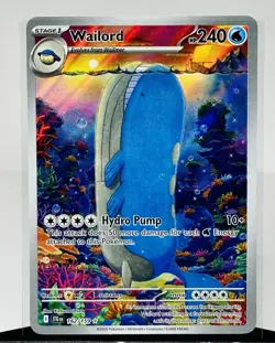 Pokemon TCG Wailord 162/159 Illustration Rare SV09: Journey Together JTG - NM - Image 1