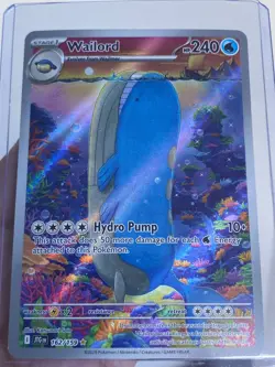 Pokemon TCG Wailord 162/159 - Illustration Rare - Journey Together NM - Image 1