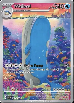 Pokemon TCG Wailord Illustration Rare Holo Sv09 Journey Together English 162/159 - Image 1