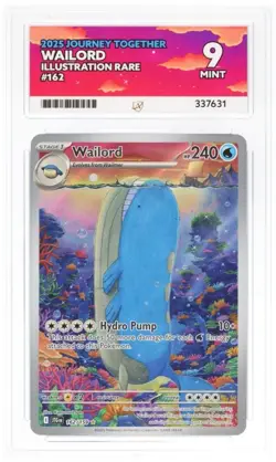 Wailord 162/159 Pokemon TCG Card Journey Together Illustration Rare ACE 9 - Image 1