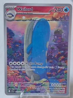 [AUS] Pokemon TCG English Wailord 162/159 Journey Together Illustration Rare - Image 1