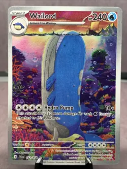 Pokemon TCG Wailord 162/159 Sv09: Journey Together Illustration Rare 2025 - Image 1