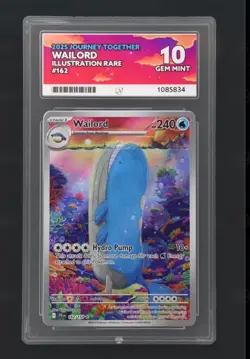 Pokemon TCG Wailord Journey Together Illustration Rare Card 162/159 Ace 10 - Image 1