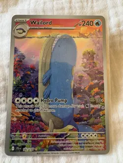Pokemon TCG Wailord Special Illustration Rare Card Journey Together 162/159 - Image 1