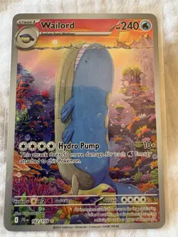Pokemon TCG Wailord Special Illustration Rare Card Journey Together 162/159 - Image 3