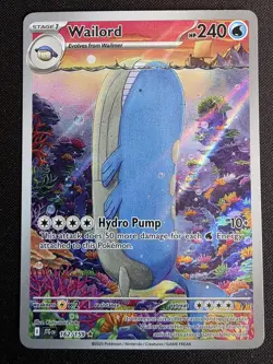 Pokemon TCG Wailord 162/159 Journey Together Illustration - Image 1