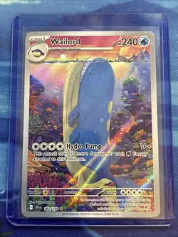 Pokemon TCG Wailord 162/159 Journey Together Illustration Rare NM - Image 1