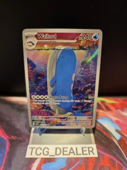 Pokemon TCG Wailord Journey Together Illustration Rare Card 162/159 - Image 1