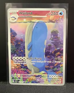 Pokemon TCG Wailord Special Illustration Rare Card Journey Together 162/159 - Image 1