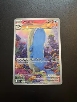 Pokemon TCG Wailord Journey Together Illustration Rare Card 162/159 - Image 1