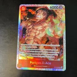 One Piece Card Game RED ST15-005 PORTGAS.D.ACE SR FOIL NM TCG ENGLISH - Image 1