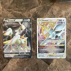 Pokemon Arceus V & VStar Metal Cards Collectibles 122/172 123/172 Sword and... - Image 1